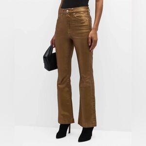 NWT Veronica Beard  Carson ankle Flare Jeans antique brass metallic 💖